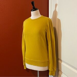 Bridge & Burn Women’s Bailey Mustard Organic Cotton  Pullover Crewneck Sweater
